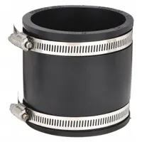 FERNCO Flexible Pipe Straight: PVC, For 1 1/2 in Pipe, PVC, 3 59/64 in Overall Lg, 2 Clamps Included (MPN 1060-150)
