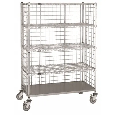OEM APPROVED VENDOR Single-Side-Access Stock Cart - Single-Side-Access with Solid & Wire Shelves