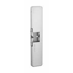 This HES electric strike combines cylindrical and mortise functionality in a bronze finish. It measures 9 inches in height, operates on 12/24V input voltage, and is rated for heavy-duty performance. Suitable for access control systems in commercial and industrial settings requiring reliable door locking.