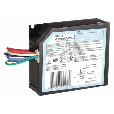 ADVANCE Ballast: Metal Halide, 39 W Bulb Watt - Max, ANSI Code C130/M130, Pulse - Electronic HID Ballasts