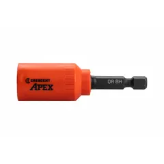 This APEX bit holder accepts 1/4 in hex shank bits and features a magnetic tip to secure the bit during use. Designed for power tool applications, it is suitable for general assembly and maintenance tasks where impact-rated tools are not required.