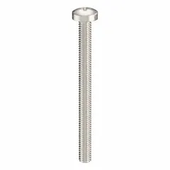 Pan head machine screws with M2.5x0.45 thread, 30 mm length, and #1 Phillips drive. Made from 18-8 stainless steel with a plain finish. Supplied in a 100-piece pack. Used in industrial assembly and maintenance for fastening components into tapped holes or with nuts, suitable for metal, plastic, and electrical enclosures.