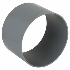 This PVC duct coupler is designed to join two sections of 8-inch ductwork in low-pressure ventilation and exhaust systems. It features an inlet and outlet diameter of 8 5/8 inches and an overall length of 5 7/8 inches, providing a secure connection for air handling applications.