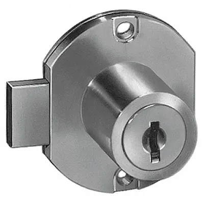 COMPX NATIONAL Deadbolt Lock: Master Keyed, Horizontal Left, Round, 1 3/4 in Body Ht - Deadbolt Cabinet & Drawer Locks
