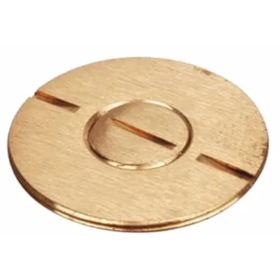 STEEL CITY Floor Plate Plug: Round, Brass, 671/672/78/88 - Insert Plugs & Accessories for Floor Boxes