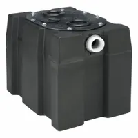 DAYTON Sump Basin: 11 gal Capacity, Structural Foam, For 1 Pumps, 1 1/2 in Inlet Dia., 2 in Vent (MPN 4RK10)