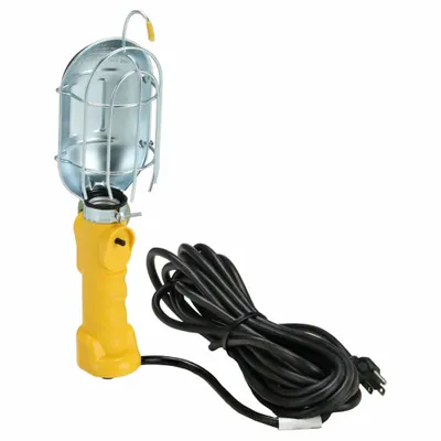 BAYCO Hand Lamp: Bulb Dependent, 25 ft Power Cord Lg, 1 Brightness Levels, 1 - Corded Hand Lamps