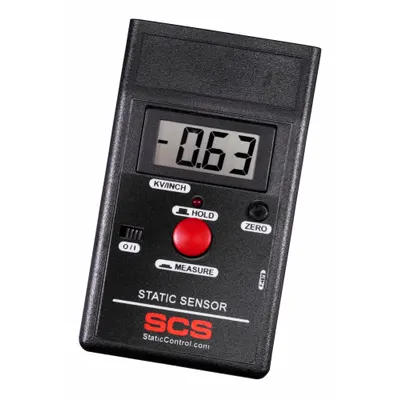 SCS Static Sensor: Ground Cord, Static Sensor, 1 in Measurable Distance, ±19.99 kV - Standard Static Sensors