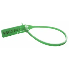 This polypropylene pull-tight locking seal is designed for securing evidence bags, property bags, and tamper-evident containers. Its cinch-up closure provides a reliable seal to help maintain chain of custody. Each seal measures 7 inches in length and comes in green. Supplied in a 100-pack.