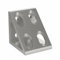 Inside Corner Bracket: Gusseted Inside-Corner Bracket, 45 Series, 86 mm x 90.1 mm x 90 mm, 8 Holes (MPN 093W8901N10)