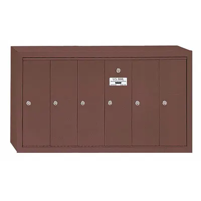 SALSBURY INDUSTRIES Mailbox: 4B+, 6 Doors, Vertical, 19 in H x 35 1/4 in W x 7 1/2 in D, Surface Mounting - Multi-Unit Mailboxes