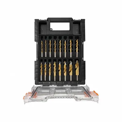 HOLEMAKER TECHNOLOGY Drill Bit Set: 16 Pc, 6 mm to 22 mm, 135° TurboTip Point - VersaDrive TurboTip Impact Drill Bit Sets