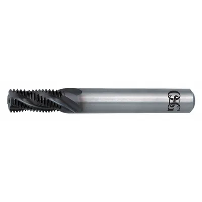 OSG Helical-Flute Thread Mill, 3/4"-10 UNC, 4 Flute, EXO Coated Carbide - Helical-Flute Thread Mills for Stainless Steel & Super Alloys