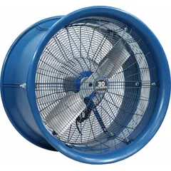 This PATTERSON high-velocity industrial fan head features a 30-inch blade diameter driven by a 1 hp, three-phase motor operating at 230/460V AC. Designed for heavy-duty air movement, it is suitable for cooling, ventilation, and exhaust in warehouses, factories, and workshops.