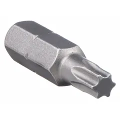 Impact-rated Torx bit for driving T15 fasteners. Features a hex shank for use with power tools and impact drivers. Constructed from S2 steel. Supplied in a 5-pack.