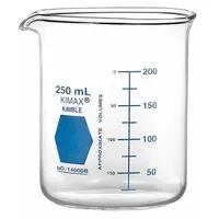 KIMBLE Colorware Beaker: 150 mL, 5.07 fl oz, A, Low Form, Type I, Blue, Borosilicate Glass (MPN 14000B-150)