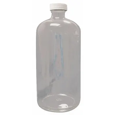 OEM Sampling Bottle: 1 L - Clear Narrow Mouth Round Glass Lab Bottles