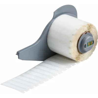 BRADY Wraparound Label: 1/4 in x 1 1/2 in, Nylon, Black on White - Brady Precut Label Rolls