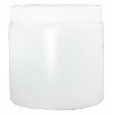 QORPAK Laboratory Jar: HDPE, Polypropylene, 16.2 fl oz, 93 mm Body Dia - HDPE Lab Jars