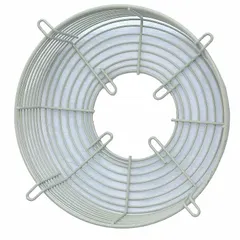 This steel fan guard set includes one rear section with a beige powder-coated finish. It is designed for use with industrial and ceiling fans to provide a safety barrier around rotating blades while allowing airflow. Suitable for commercial and industrial environments where fan safety is required.