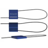 UNIVERSEAL Cable Seals: Blue, Steel, 12 in Cable Lg, 1/16 in Cable Dia, Sequential, 50 PK (MPN F150M-2 BLUE50)