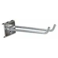 TRESTON Double Rod Pegboard Hook: 3 7/8 in x 5 29/32 in x 1 3/4 in, 5 Hooks, Screw-In, Surface (MPN 853221-51)