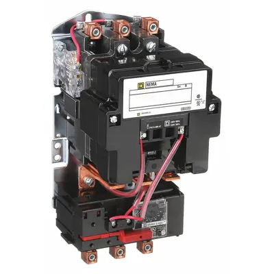 SQUARE D NEMA Magnetic Motor Starter: Non-Reversing, 3 Poles, NEMA Size 3 - Non-Reversing Starters with Electronic Overloads