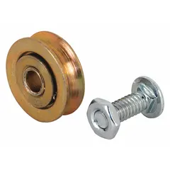 This screen door roller from PRIME-LINE is designed for sliding screen doors in residential and light commercial applications. It features a bronze finish and measures 1 inch in height, 1 inch in length, and 1/4 inch in width. Supplied as a single roller (1 PR), it provides smooth guidance and support for the door panel.