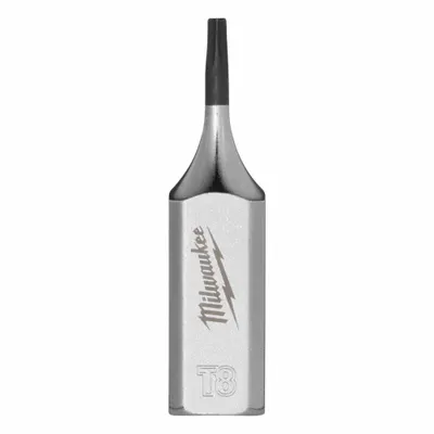 MILWAUKEE Bit Socket: 1/4 in Drive Size, Torx Tip, T8 Tip Size, 1 9/16 in Overall Lg - Security Torx Bit Sockets
