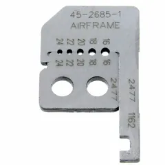 Steel replacement blades for wire strippers, with an overall length of 1 2/5 in. Designed to restore cutting performance on compatible tools. Used for cleanly stripping insulation from electrical wires.