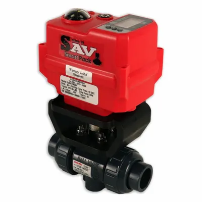ASAHI Electrically Actuated Two-Way Ball Valve: 1 1/4 in, PVC, 95 to 265V AC - PVC Electrically-Actuated Ball Valves