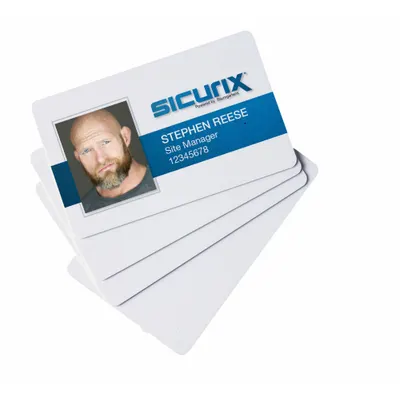 SICURIX Blank ID Cards, CR80, 30 mil, 100 Pack (BAU 80300) - Printable ID Card Blanks