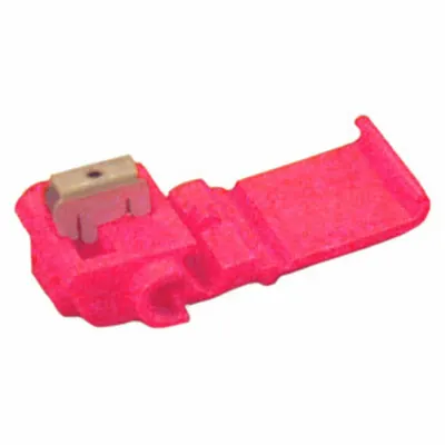3M Insulation Displacement Connector: 2 Ports, Red, 19 AWG – 16 AWG Run Size Range - Double-Port Run Tap Wire Connectors