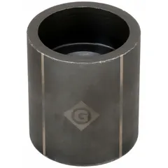 Round knockout die with a nominal size of 1/2 in, designed for creating holes in 10 ga sheet metal (steel). Constructed of plastic and intended for battery-hydraulic operation. Used in electrical and metalworking applications for conduit or cable installations.
