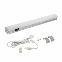 LED Strip Light: 12 in Lg, 99 lm, 4500K, 4.6 W, Plug-In, Silver, Aluminum, 1 in Ht, 120V AC (MPN ZX513-HL-CW-9)