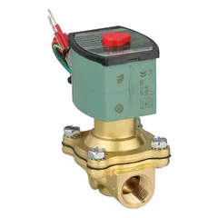 This 2-way, 2-position normally open solenoid valve features a watertight, high-flow design with a 1/2 in pipe size and 24V DC operation. Suitable for on/off control of liquids or gases in industrial process control, water treatment, and HVAC systems.