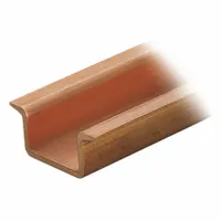 Copper DIN-rail mounting track for use with DIN Rail Mount Products. Provides a secure mounting foundation for industrial control components such as terminal blocks, relays, and power supplies in automation and electrical distribution systems