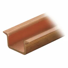 Copper DIN-rail mounting track for use with DIN Rail Mount Products. Provides a secure mounting foundation for industrial control components such as terminal blocks, relays, and power supplies in automation and electrical distribution systems.