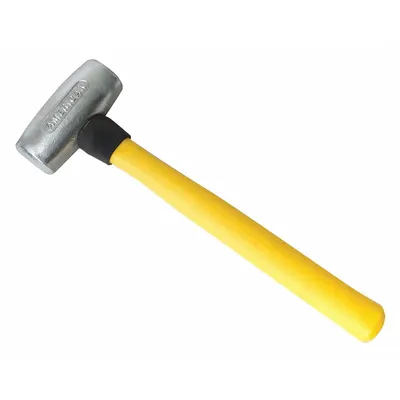 AMERICAN Non-Sparking Hammer: Fiberglass Handle, 3 lb Head Wt, 2 1/4 in Dia, 5 in Head Lg - Nickel-Aluminum-Bronze Mallets