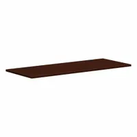 Laminate desk top in mahogany finish, designed for use with training table bases and legs. Supports up to 200 lb. Modesty panel not included