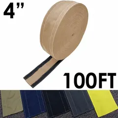 This fabric hook-and-loop cable floor cover is 4 inches wide and 100 feet long, made of nylon in taupe. It secures and organizes cables across floors to reduce trip hazards in industrial environments such as warehouses, factories, and event spaces.