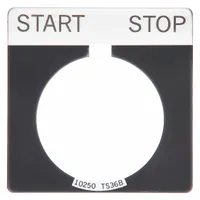 Legend Plate: 30 mm Panel Mounting Size, Square, 1 3/4 in Overall Ht x 1 3/4 in Overall Wd (MPN 10250TS47)