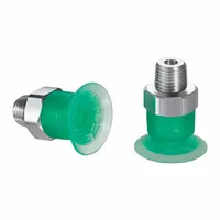 SCHMALZ Vacuum Pad Assembly: Flat, 1/4 in NPT Vacuum Port, 21 mm Pad Dia, Food Grade Silicone Rubber (MPN 10.01.01.14968)