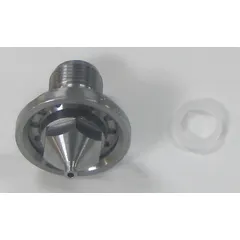 Replacement fluid nozzle for air sprayers, compatible with model FLG4-488-K. Includes a 1.5 mm fluid tip. Used in industrial painting and coating applications to control fluid flow and spray pattern.