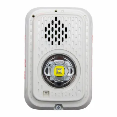 SYSTEM SENSOR Horn Strobe: 12/24V, 5 9/32 in Overall Ht, 5 9/32 in Overall Wd - Fire Alarm Horns with Strobe Light