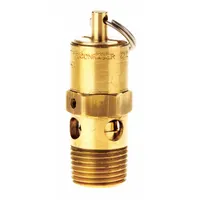 CONRADER Safety Valve: Hard Seat, 3/8 in (M)NPT Inlet (In.), 3/8 in (F)NPT Outlet (In.), Brass (MPN SRH250-38-75 SST)