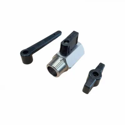 OEM Mini Brass Ball Valve, 1/2 in, Straight, MNPT x FNPT, Std Port, Handle Set - Mini Brass Ball Valves