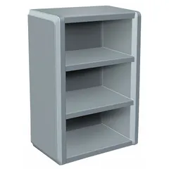 The CORTECH Endurance Open Chest is a 4-shelf shelving unit with a Blue Gray finish. Overall dimensions are 30 inches wide, 18 inches deep, and 42 inches high. Suitable for organizing tools, parts, and supplies in workshops, warehouses, and maintenance areas.
