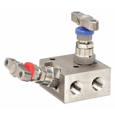 Parker HALS2V 2-Valve Manifold, 1/2" FNPT, 6000 psi - 2-Valve Manifolds