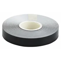 Solid black vinyl floor marking tape, 1/2 in wide by 50 ft long, with a 4 mil thickness. Part of the B-7569 series, this tape has no message legend and is used for marking aisles, hazard zones, and storage areas in industrial facilities.